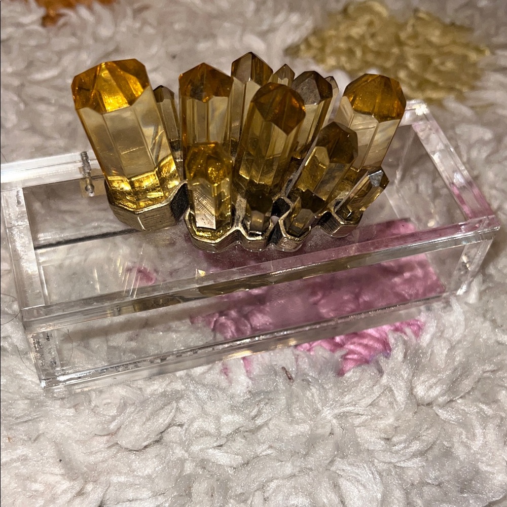 Lucky Brand Gold mini jewelry box